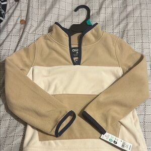 OshKosh B'gosh Beige and White Cowl Neck Sweater